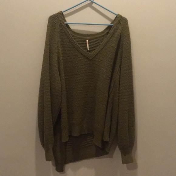 FREE PEOPLE comfy sweater olive green - Picture 1 of 6